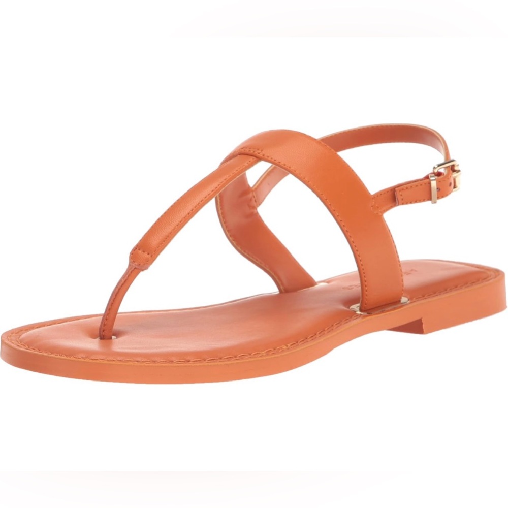 NIB $129 MSRP Aerosoles Women’s Cherry Flat Sandals in Mandarin Orange Size 5.5 - Picture 2 of 10
